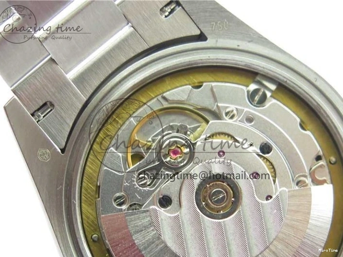 MiroTime 0309 SmoothTexture Day-Date 36mm 128239 SS Crystal BP Best Edition Black MOP Crystal Marker Dial on SS President Bracelet A 2681